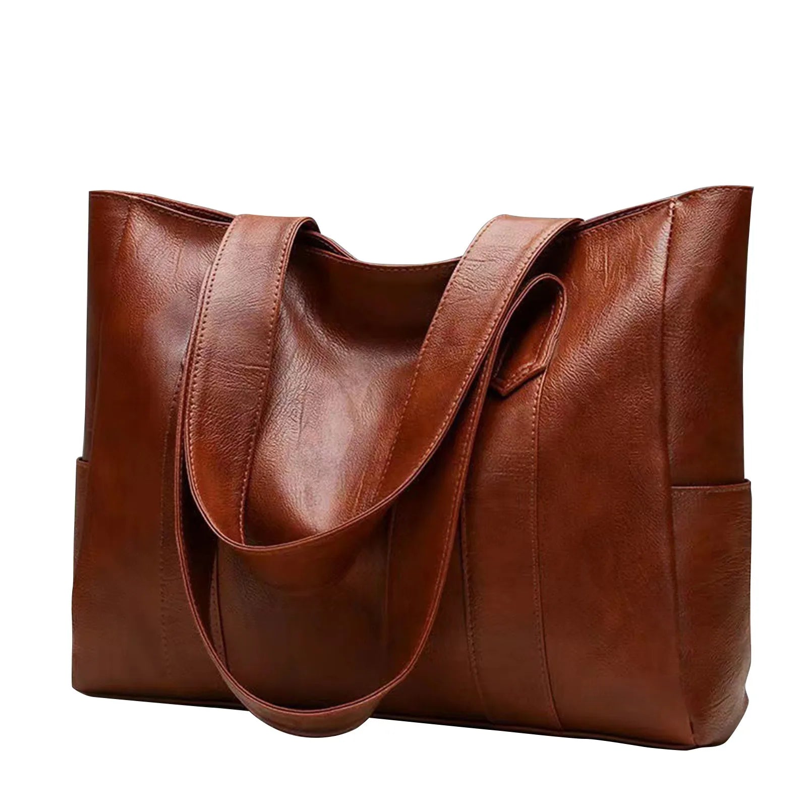 Classic PU Leather Bucket Bag