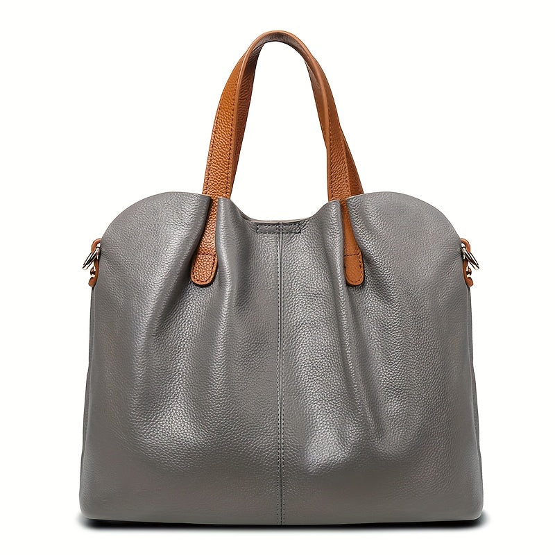 Luxury Dual-Tone City Tote 