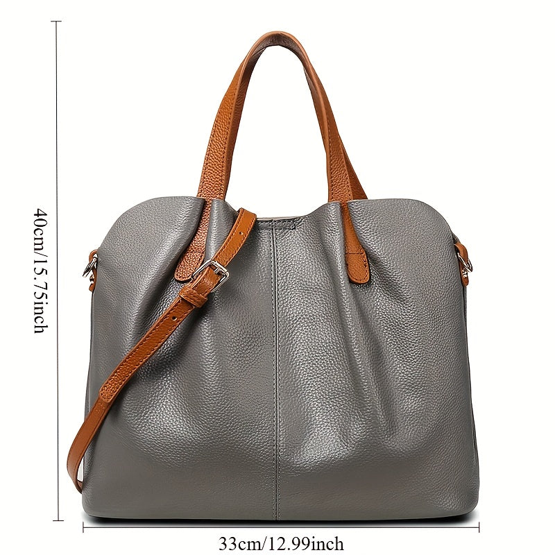 Luxury Dual-Tone City Tote 