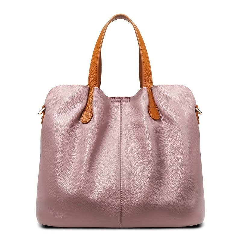 Luxury Dual-Tone City Tote 