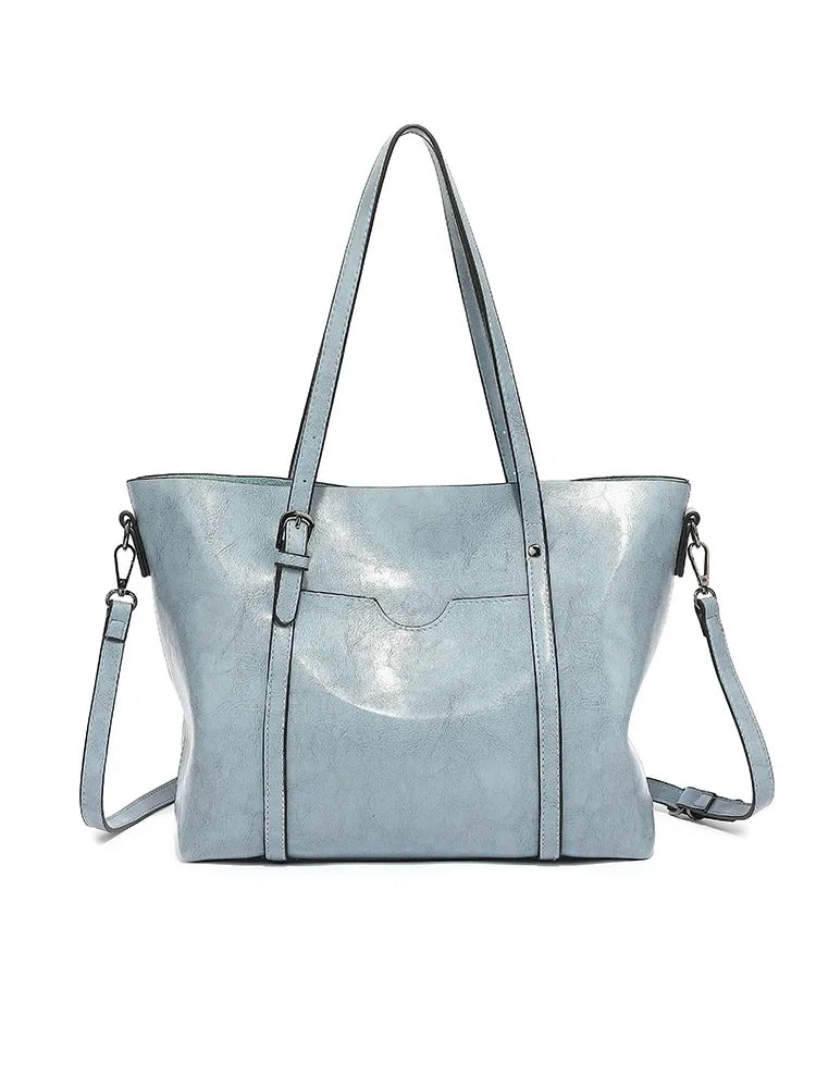 Vintage TPU Square Tote – Soft, Spacious Shoulder & Crossbody Bag for Women