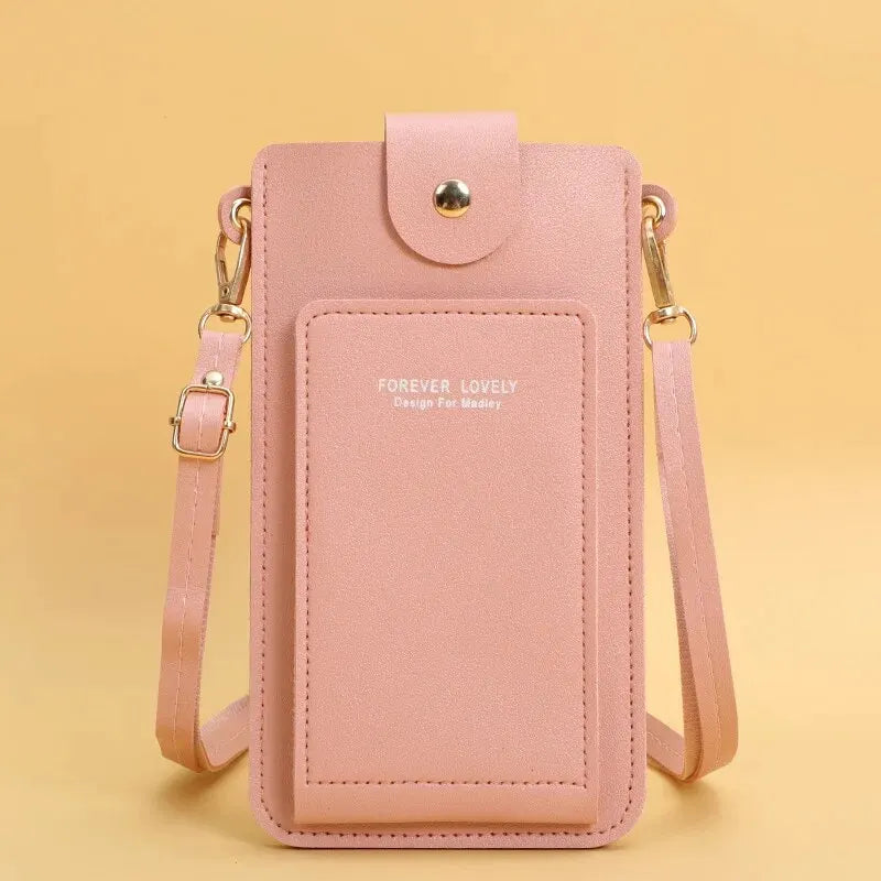 Soft Leather Touchscreen Wallet & Crossbody Shoulder Bag for Women