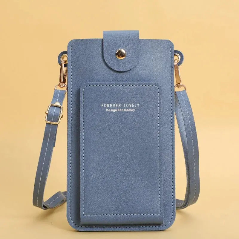 Soft Leather Touchscreen Wallet & Crossbody Shoulder Bag for Women