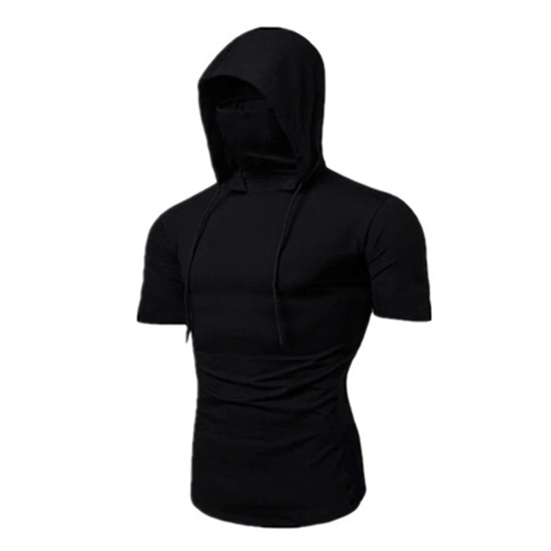 Men’s Casual Short Sleeve Slim Hoodie – Spring & Autumn Sportswear