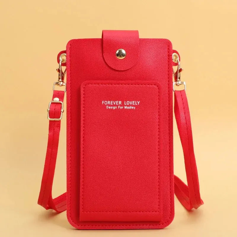 Soft Leather Touchscreen Wallet & Crossbody Shoulder Bag for Women