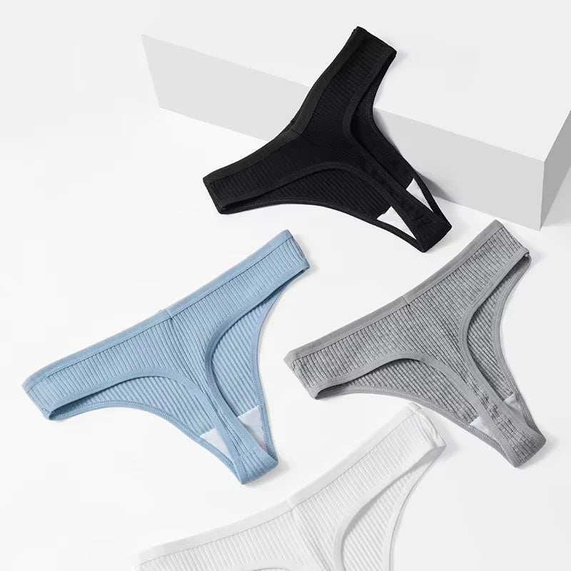 Barely Yours 5-Pack Cotton Thong Panties – Low-Rise, Soft & Sexy