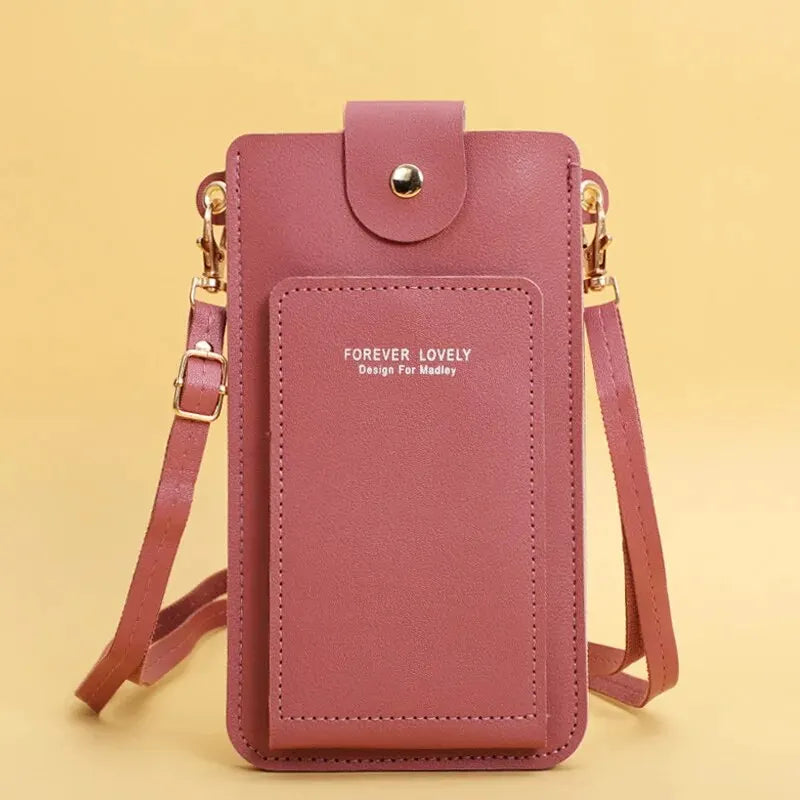 Soft Leather Touchscreen Wallet & Crossbody Shoulder Bag for Women