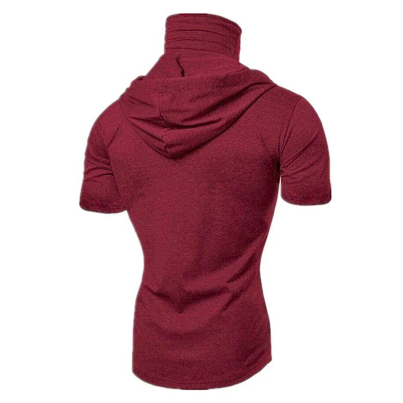 Men’s Casual Short Sleeve Slim Hoodie – Spring & Autumn Sportswear