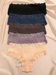 3-Piece Floral Lace Bikini Briefs (M–XL)