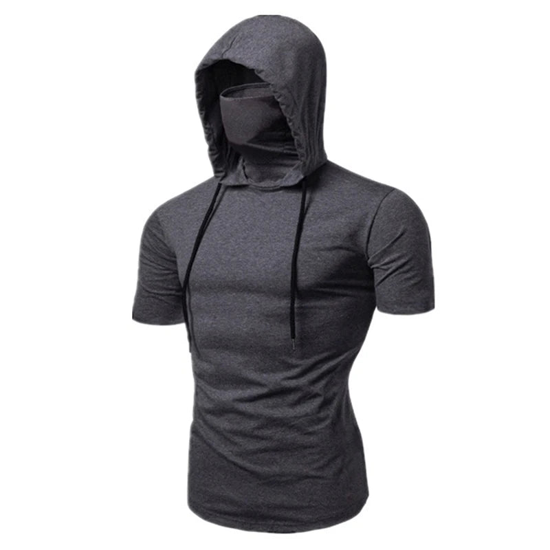 Men’s Casual Short Sleeve Slim Hoodie – Spring & Autumn Sportswear