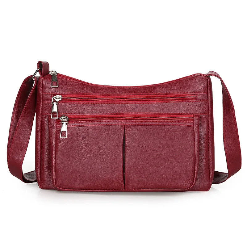 Women's Trendy Multifunctional Handbag – Soft Faux Leather Shoulder & Crossbody Bag