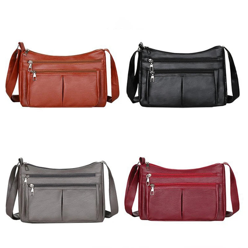 Women's Trendy Multifunctional Handbag – Soft Faux Leather Shoulder & Crossbody Bag