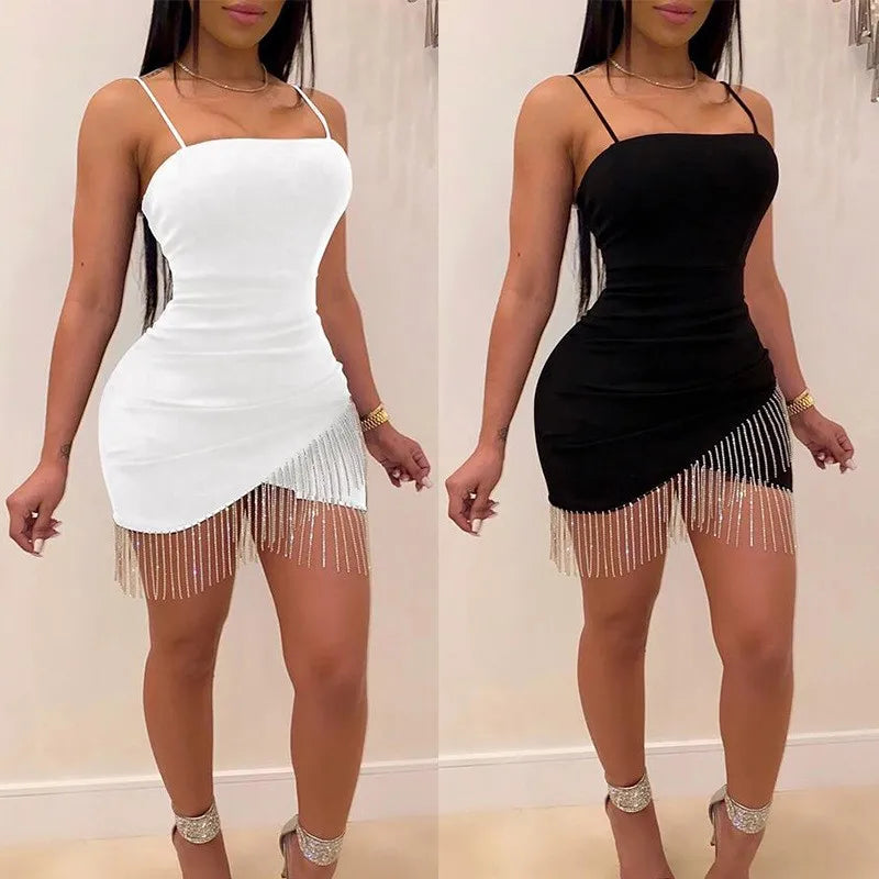 Summer Fashion Slip Tassel Dress