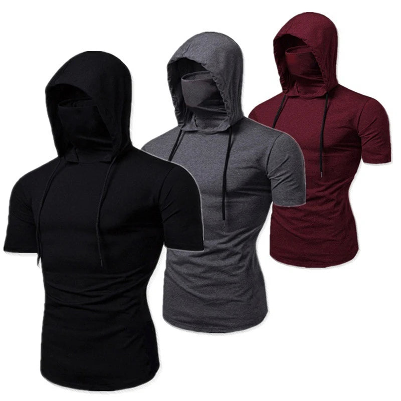 Men’s Casual Short Sleeve Slim Hoodie – Spring & Autumn Sportswear