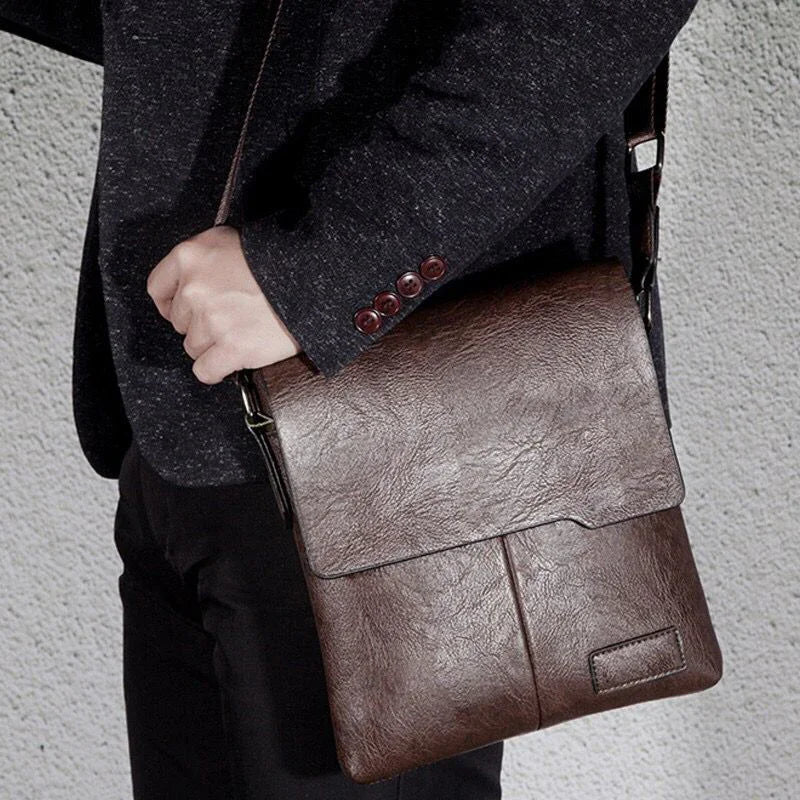 PU Leather Messenger Bag – Business-Ready and Stylish