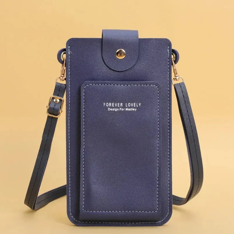 Soft Leather Touchscreen Wallet & Crossbody Shoulder Bag for Women