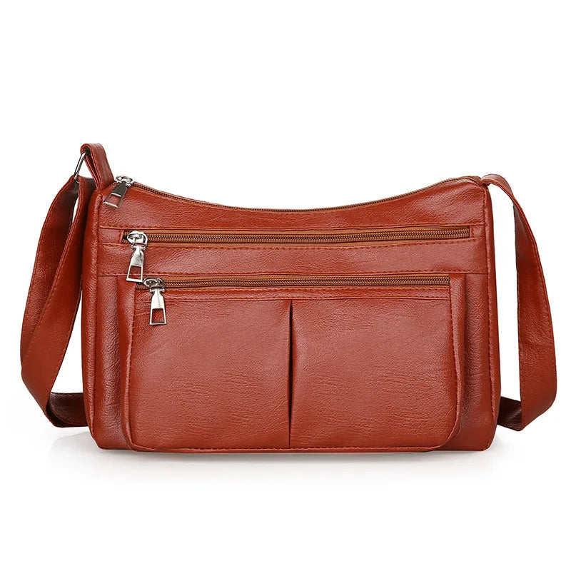 Women's Trendy Multifunctional Handbag – Soft Faux Leather Shoulder & Crossbody Bag