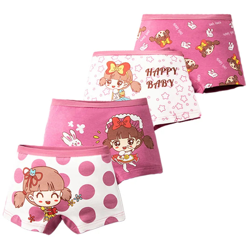 Multipack Girls Cotton Boy Shorts/Underwear