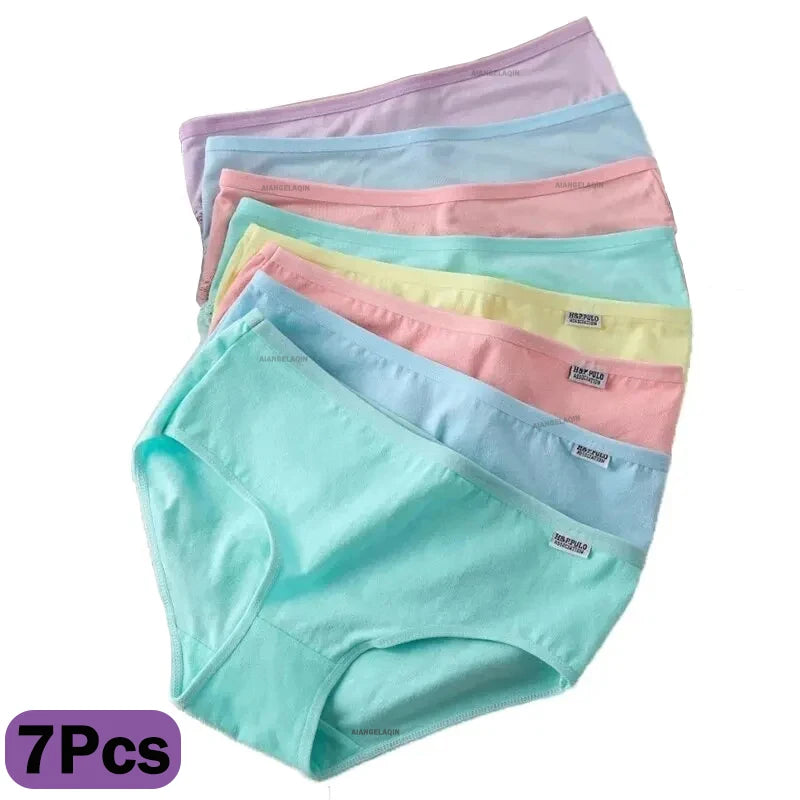 7-Pack Cotton Briefs for Women – Soft, Breathable & Plus-Size Friendly