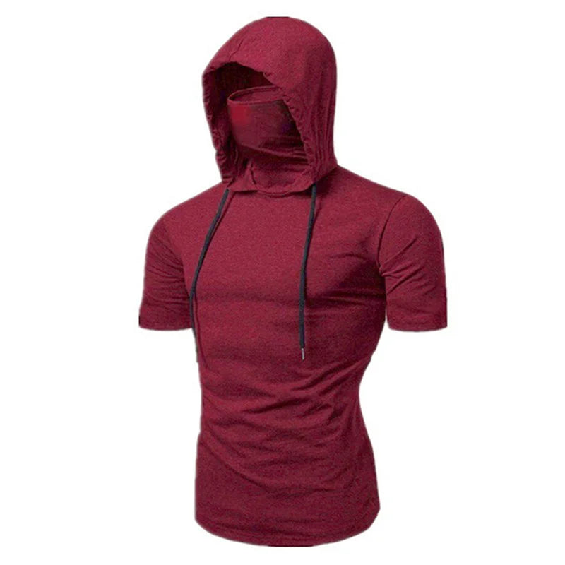 Men’s Casual Short Sleeve Slim Hoodie – Spring & Autumn Sportswear