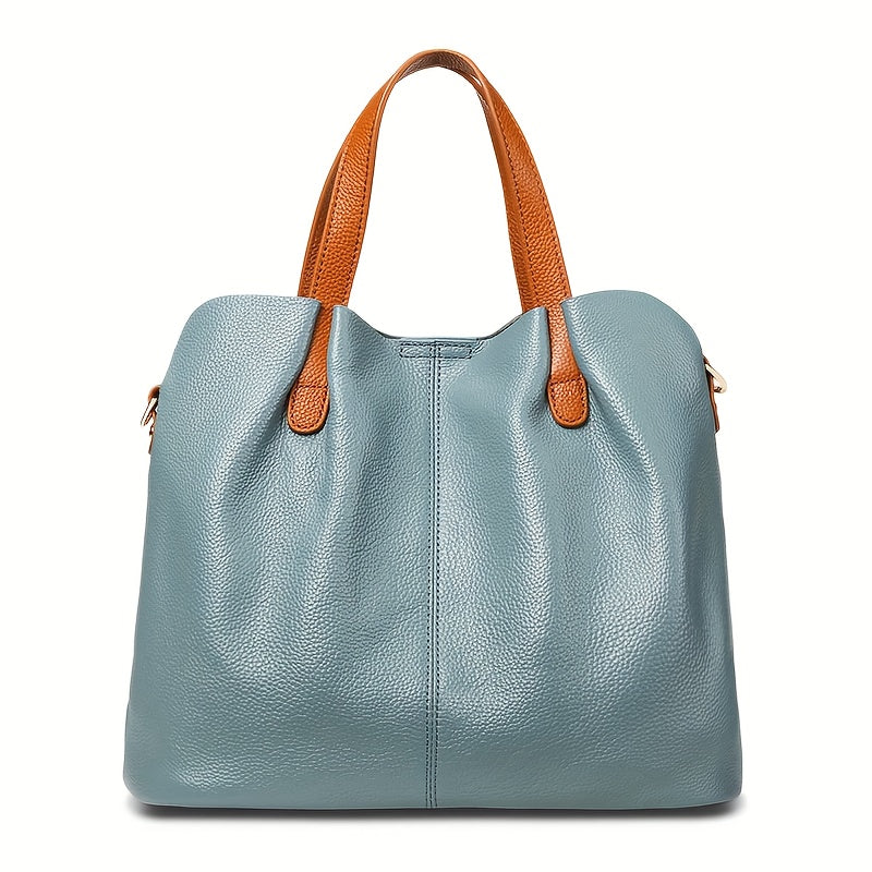 Luxury Dual-Tone City Tote 