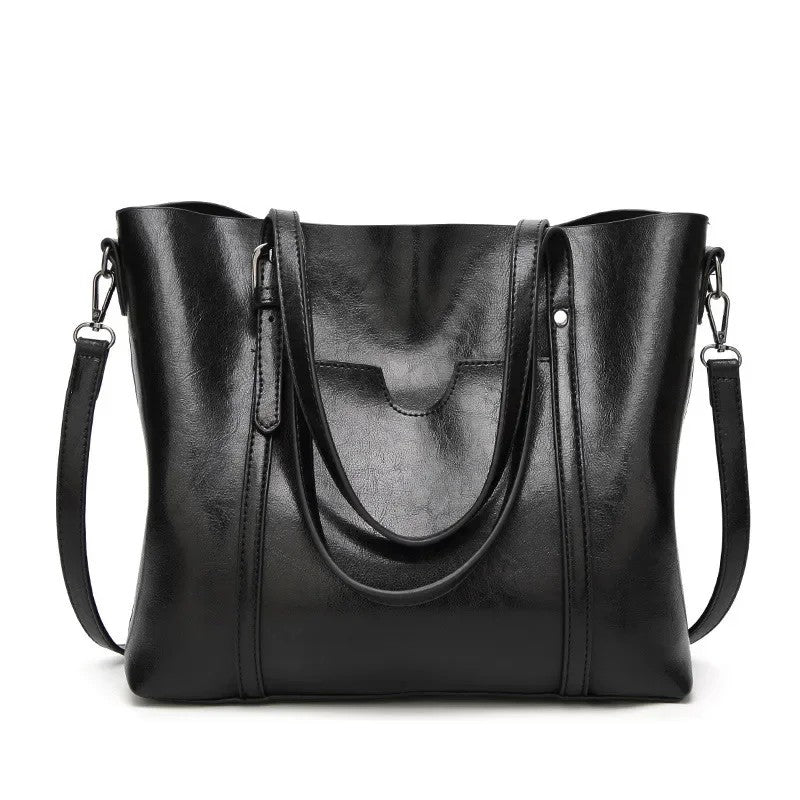 Vintage TPU Square Tote – Soft, Spacious Shoulder & Crossbody Bag for Women