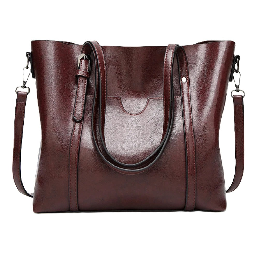 Vintage TPU Square Tote – Soft, Spacious Shoulder & Crossbody Bag for Women