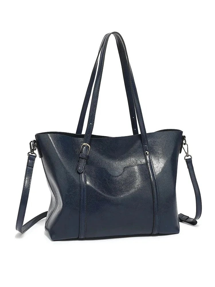 Vintage TPU Square Tote – Soft, Spacious Shoulder & Crossbody Bag for Women
