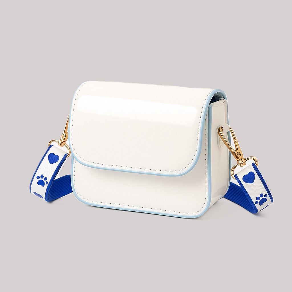Patent Mini Crossbody (White or Black) with Random Cartoon Surprise