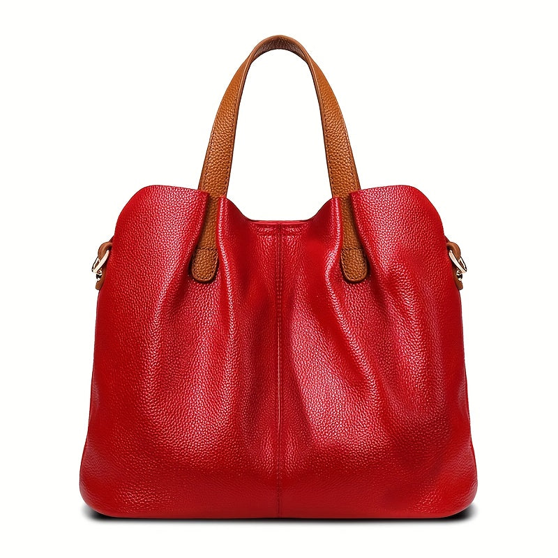 Luxury Dual-Tone City Tote 