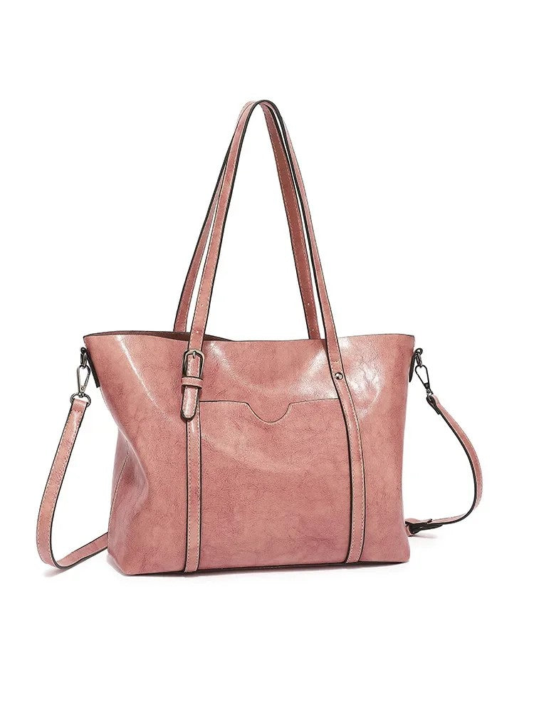 Vintage TPU Square Tote – Soft, Spacious Shoulder & Crossbody Bag for Women